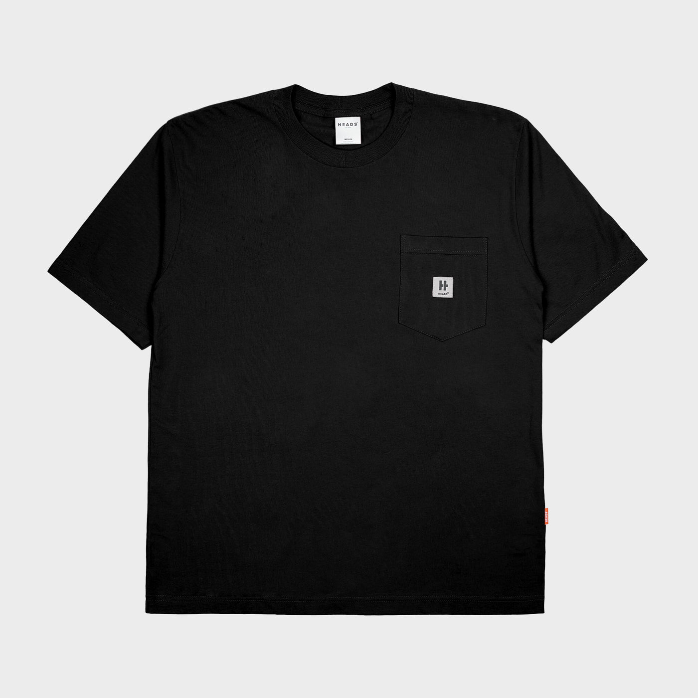 Heads+ Pocket T-Shirt Black
