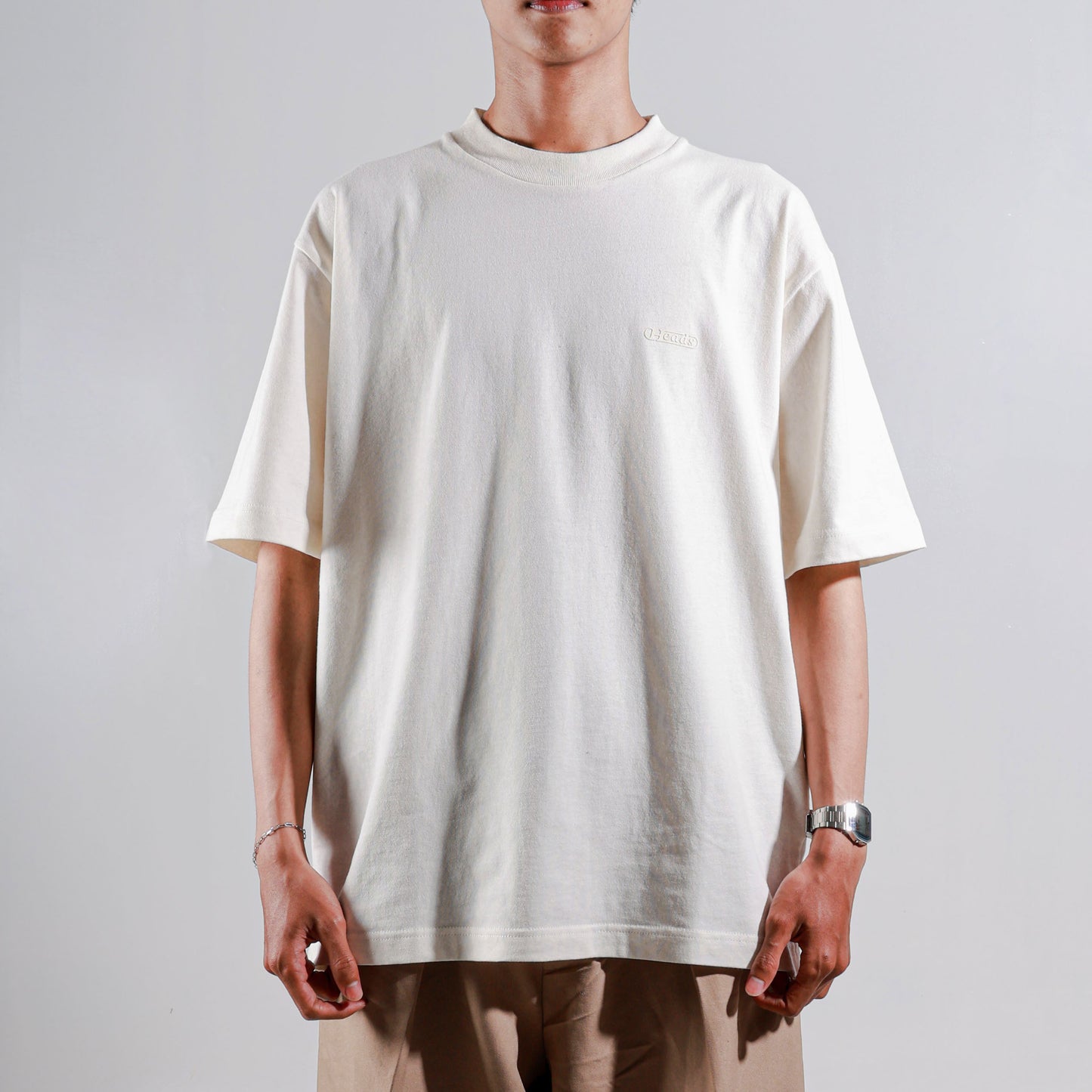 Plain Logo Tee White