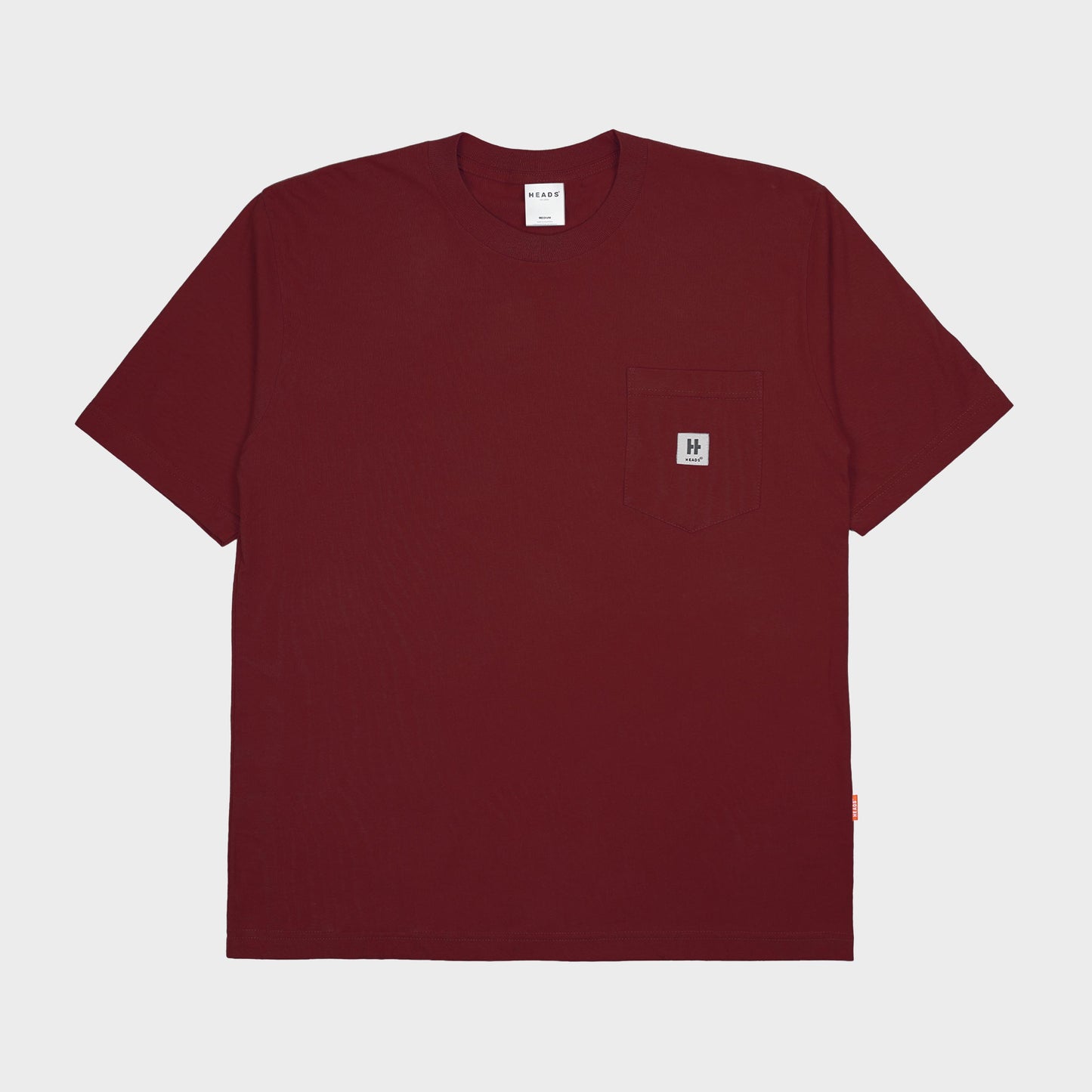 Heads+ Pocket T-Shirt Maroon