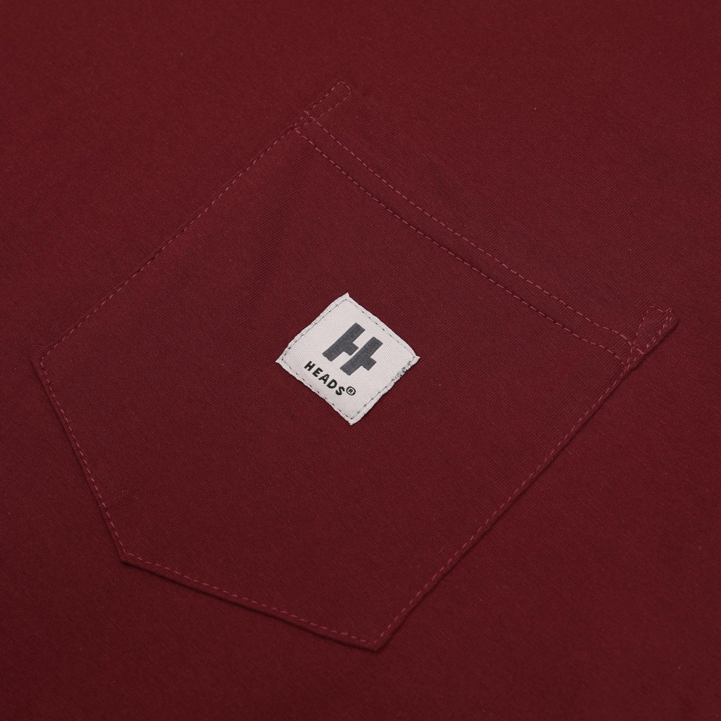 Heads+ Pocket T-Shirt Maroon