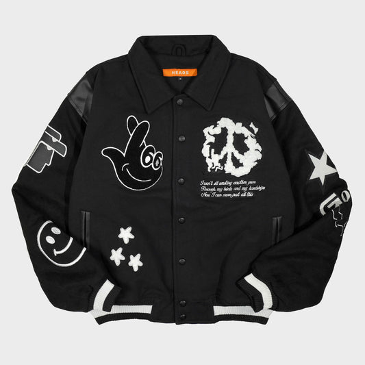 Self Titled Varsity Jacket Black