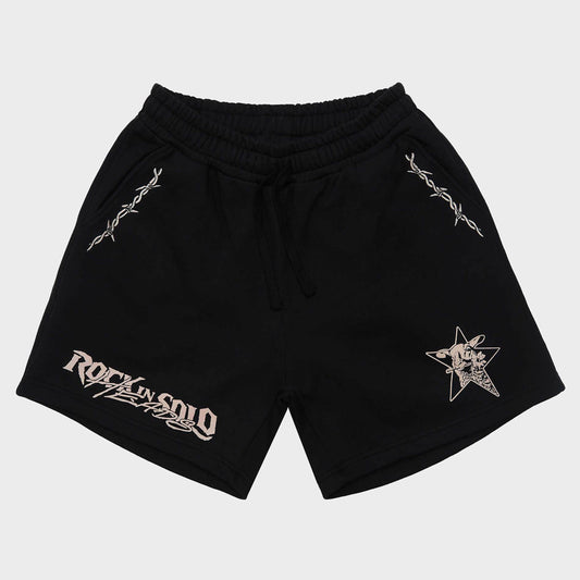 Heads Rock In Solo Shorts Black