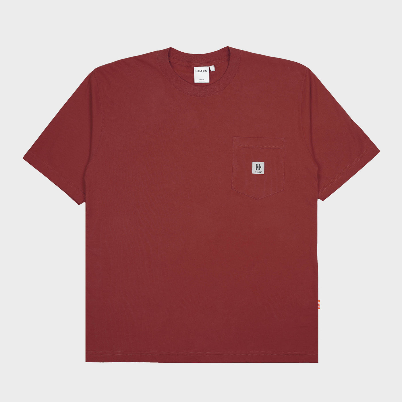Heads+ Pocket T-Shirt Red Plum