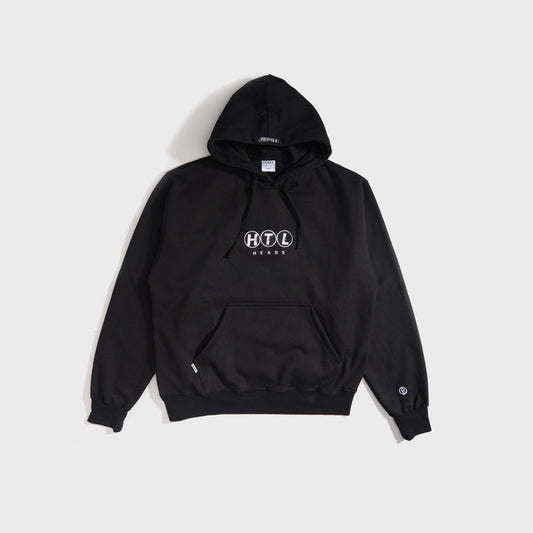 Round H.T.L Pullover Hoodie Black