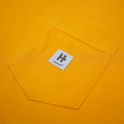 Heads+ Pocket T-Shirt Mustard Yellow